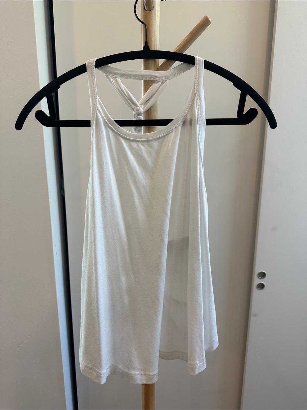 NWT Free People White Racerback Tank with open Twist Back
